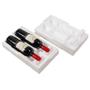 WhiteLabel Vinemballage styrofoam til 2 flasker 384x225x121mm hvid