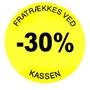 WhiteLabel Rabatetiketter -30% Ø35mm gul
