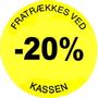 WhiteLabel Rabatetiketter -20% Ø35mm gul