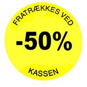 WhiteLabel Rabatetiketter -50% Ø35mm gul