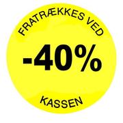 WhiteLabel Rabatetiketter -40% Ø35mm gul