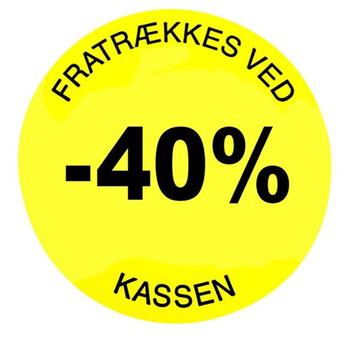 WhiteLabel Rabatetiketter -40% Ø35mm gul (120.010797)