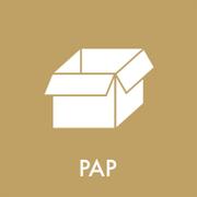 WhiteLabel Pap piktogram til kildesortering 12x12cm