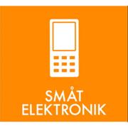 WhiteLabel Elektronik piktogram til kildesortering 12x12cm