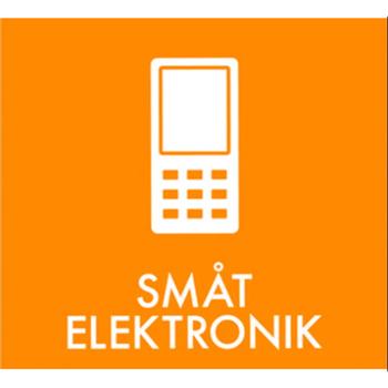 WhiteLabel Elektronik piktogram til kildesortering 12x12cm (119094)