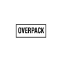 WhiteLabel Fareetiket OVERPACK 100x100mm sort/hvid
