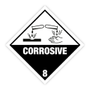 WhiteLabel Fareetiket CORROSIVE 100x100mm sort/hvid 250stk