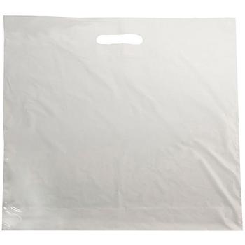 WhiteLabel Bærepose plast 40my 45x42cm hvid 500stk (9162-2)