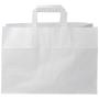 WhiteLabel Bærepose papir 17L 80g hvid 200stk