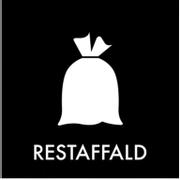 WhiteLabel Restaffald piktogram 12x12cm
