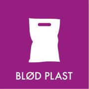 WhiteLabel Blød plast piktogram til kildesortering 12x12cm