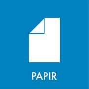 WhiteLabel Papir piktogram til kildesortering 12x12cm