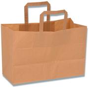 WhiteLabel Bærepose papir 41L 110g brun 125stk