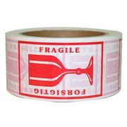 WhiteLabel Pakketape 'FORSIGTIG GLAS' pakketape 50mmx66m rød/hvid