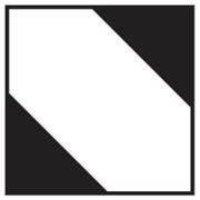 WhiteLabel LQ fareetiket 100x100mm sort/hvid 250stk