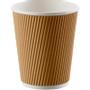 WhiteLabel Ripple Wall kaffebæger 25cl brun 25stk