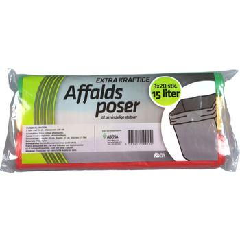 ABENA Affaldsposer 15L 37x50cm 23my grøn/ gul/ rød 3rl (1999909669)