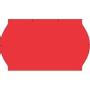 WhiteLabel Prisetiketter permanent 26x16mm rød 1200stk