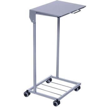 WhiteLabel Affaldsstativ med hjul og låg 100L sølv (101078)