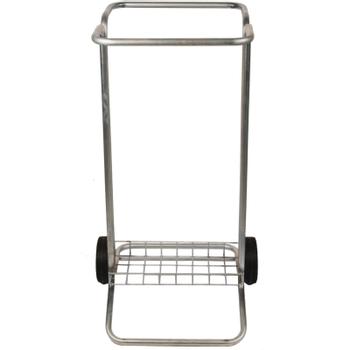 WhiteLabel Affaldsstativ med hjul kraftig model 100L sølv (100780)