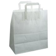 WhiteLabel Bærepose papir 26L 80g hvid 200stk