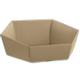 WhiteLabel Scotton gavekurv 6-kantet 205x170x70mm natur 50stk