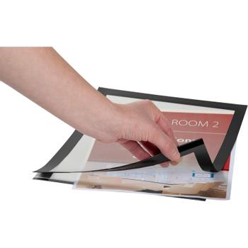 QConnect magnetisk ramme Pk/2 stk sort A4 selvkl. bagsi (KF22366)