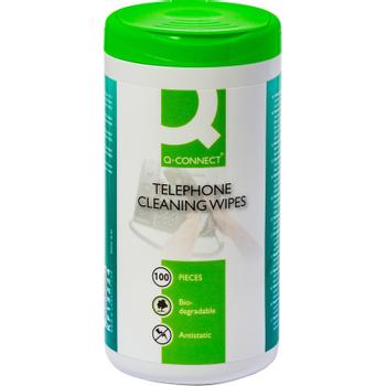 QConnect renseservietter Ds/100 stk t/ telefoner (KF15224)