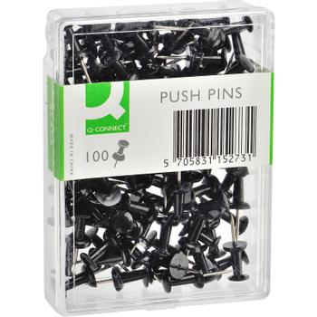 QConnect push pins Æsk/100 stk sort (KF15273)