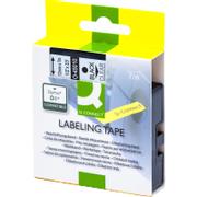 QConnect tapekassette D1 Sort/klar 12 mm x 7 mtr 45010
