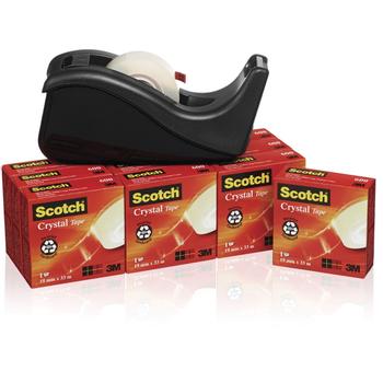 SCOTCH C60 tapedispenser inkl. 10rl tape sort (7100040325*6)