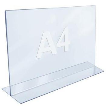 TWINCO Twin Agenda akryldisplay med vandret T-fod til A4-format (5823-7)