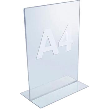 TWINCO Twin Agenda akryldisplay med T-fod i A4-format (5822-7)