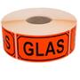 WhiteLabel Advarselsetiketter 'glas' 50x100mm