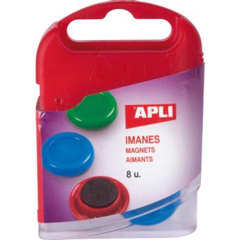 APLI magneter 14mm flere farver 8stk (12673)