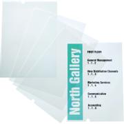 DURABLE indstiksark 297x420mm til gulvstativ transparent