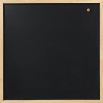 NAGA magnetisk kridttavle m/ træramme 60x60cm sort (70970)