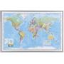NAGA indrammet verdenskort 60x90cm