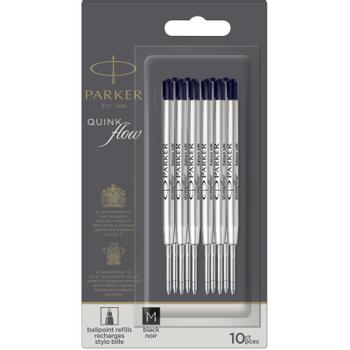 PARKER Jotter refill medium 0,7mm sort 10stk (2119153*12)