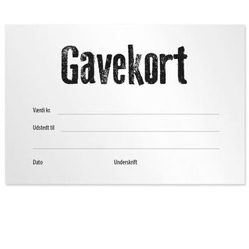 WhiteLabel Gavekort 150x100mm hvid 50stk (gavekort)