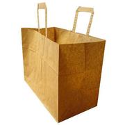 WhiteLabel Bærepose papir 17L brun 200stk
