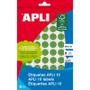 APLI etiketter Ø19mm assorteret 100stk