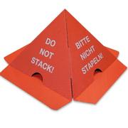 WhiteLabel Advarselsskilt 'DO NOT STACK' 265x265x265mm rød 100stk