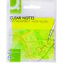 QConnect Q-connect semitransparente notes 76x76mm neongul