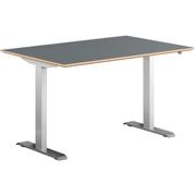 WhiteLabel Hævesænkebord alu stel 80x120cm antracit laminat