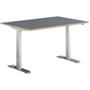 WhiteLabel Hævesænkebord alu stel 80x120cm antracit laminat