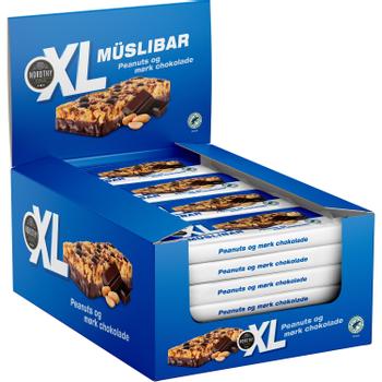 Nordthy XL müslibars peanuts & mørkchokolade 24stk (80203)