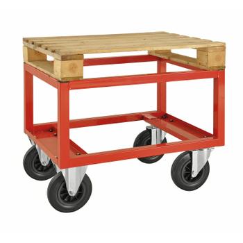 KONGAMEK halv pallevogn 800x600x650mm rød 800kg (KM221-H)