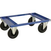 KONGAMEK halv pallevogn m/bremse 800x600x270mm blå 800kg