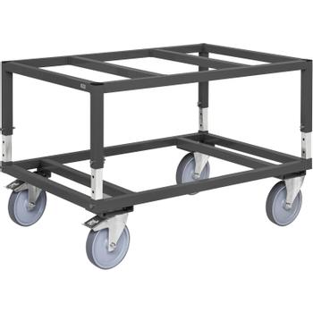 KONGAMEK pallevogn m/bremse 1200x800x655mm mørkegrå 800kg (KM222-ERGO)